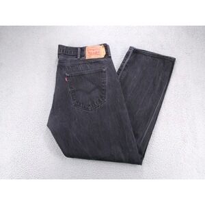 LEVIS 501 Jeans Mens 40x31 (Tag 42x32) Straight Leg Button‎ Fly Whiskered Denim